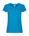 Goedkope Dames T-shirt Fruit of the Loom Lady fit 61-420-0 Azure Blue